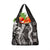 Hawaii Puakenikeni and Maile Lei Grocery Bag Black Japanese Wave Style - Polynesian Pride