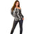 Hawaii Puakenikeni and Maile Lei Off Shoulder Sweater Black Japanese Wave Style - Polynesian Pride