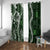Hawaii Puakenikeni and Maile Lei Window Curtain Green Japanese Wave Style - Polynesian Pride