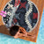 Hawaii Puakenikeni and Maile Lei Beach Blanket Navy Blue Japanese Wave Style - Polynesian Pride