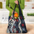 Hawaii Puakenikeni and Maile Lei Grocery Bag Navy Blue Japanese Wave Style - Polynesian Pride