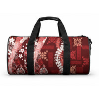 Hawaii Puakenikeni and Maile Lei Duffle Bag Red Japanese Wave Style LT9 One size Red - Polynesian Pride