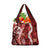 Hawaii Puakenikeni and Maile Lei Grocery Bag Red Japanese Wave Style - Polynesian Pride