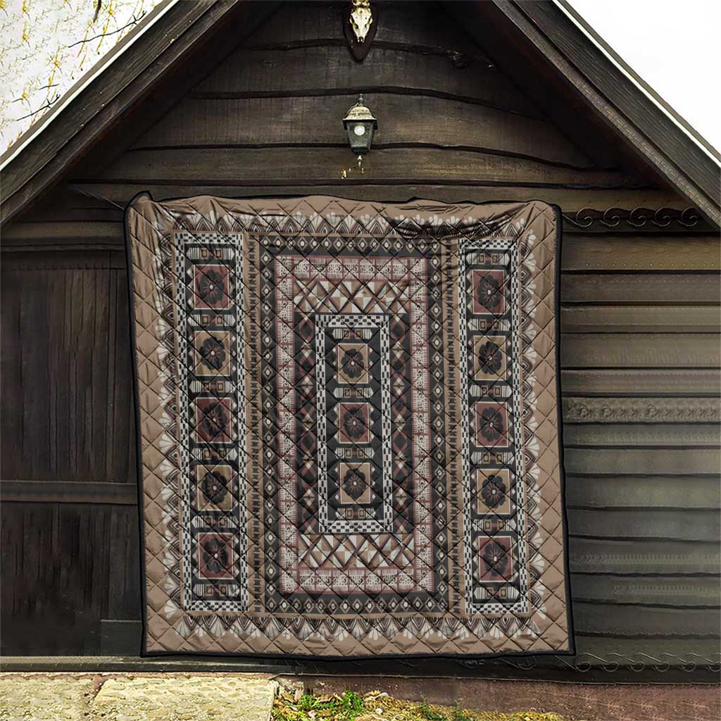 Bula Fiji Quilt Vintage Fijian Tribal Tapa Pattern - Polynesian Pride