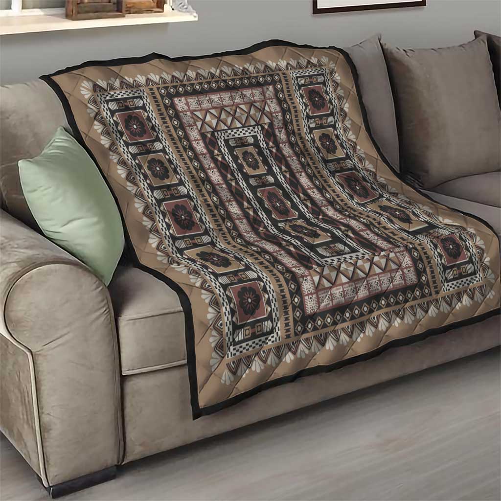 Bula Fiji Quilt Vintage Fijian Tribal Tapa Pattern - Polynesian Pride