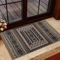Bula Fiji Rubber Doormat Vintage Fijian Tribal Tapa Pattern - Polynesian Pride