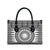 All White Tonga Malo e lelei Leather Bag Vintage Ngatu Tribal Pattern - Polynesian Pride