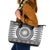 All White Tonga Malo e lelei Leather Tote Bag Vintage Ngatu Tribal Pattern - Polynesian Pride