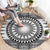 All White Tonga Malo e lelei Round Carpet Vintage Ngatu Tribal Pattern - Polynesian Pride