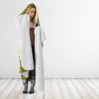 All Yellow Tonga Malo e lelei Hooded Blanket Vintage Ngatu Tribal Pattern - Polynesian Pride