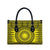 All Yellow Tonga Malo e lelei Leather Bag Vintage Ngatu Tribal Pattern - Polynesian Pride