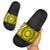 All Yellow Tonga Malo e lelei Slide Sandals Vintage Ngatu Tribal Pattern - Polynesian Pride