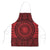 All Red Tonga Malo e lelei Apron Vintage Ngatu Tribal Pattern - Polynesian Pride