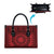 All Red Tonga Malo e lelei Leather Bag Vintage Ngatu Tribal Pattern - Polynesian Pride