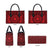 All Red Tonga Malo e lelei Leather Bag Vintage Ngatu Tribal Pattern - Polynesian Pride