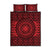All Red Tonga Malo e lelei Quilt Bed Set Vintage Ngatu Tribal Pattern - Polynesian Pride