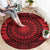All Red Tonga Malo e lelei Round Carpet Vintage Ngatu Tribal Pattern - Polynesian Pride