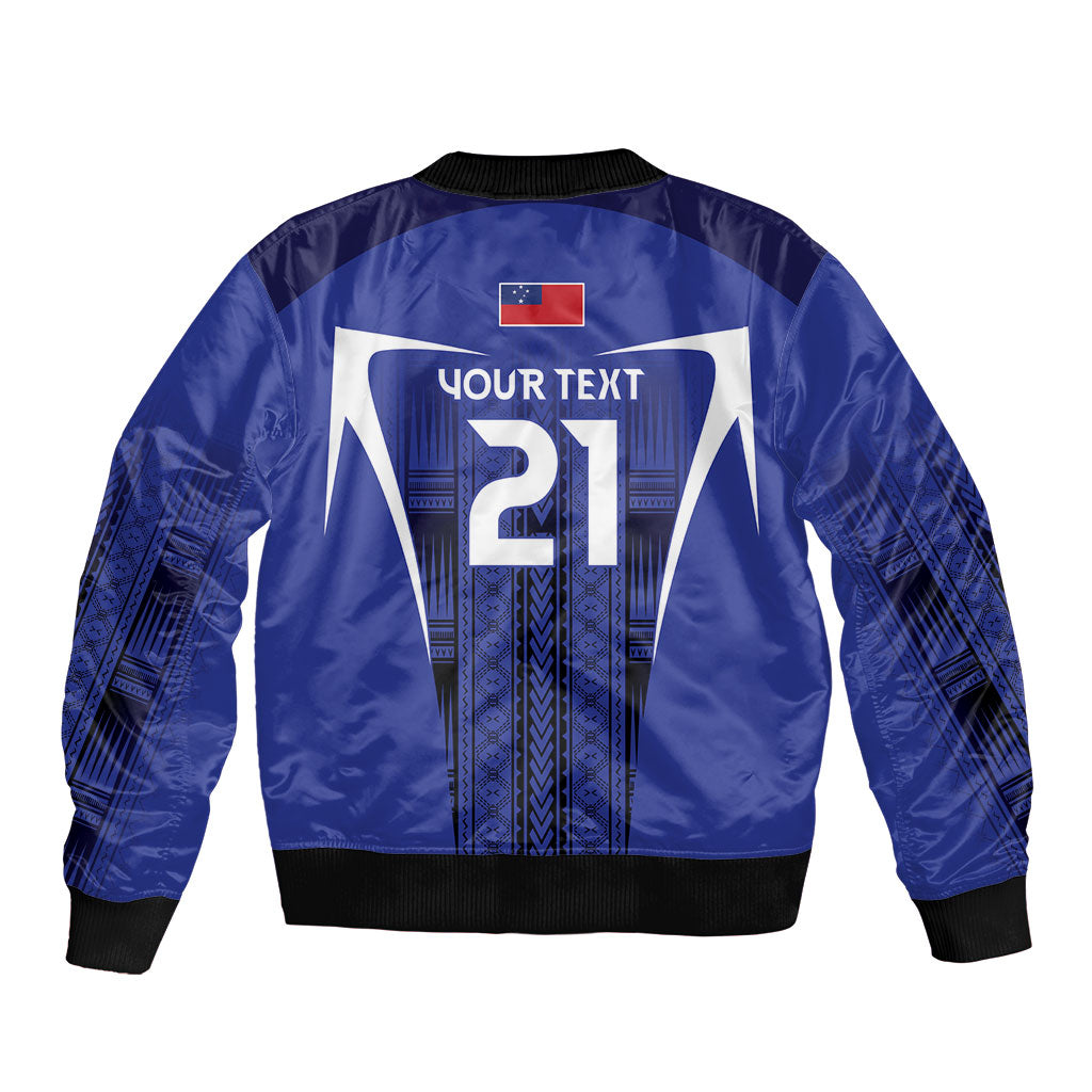 2026 Rugby Nations Series Custom Manu Samoa Sleeve Zip Bomber Jacket LT9 - Polynesian Pride
