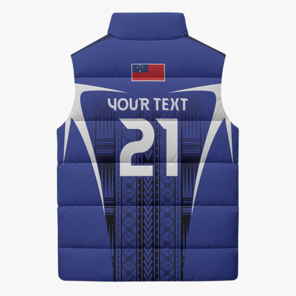 2026 Rugby Nations Series Custom Manu Samoa Sleeveless Puffer Jacket LT9 - Polynesian Pride