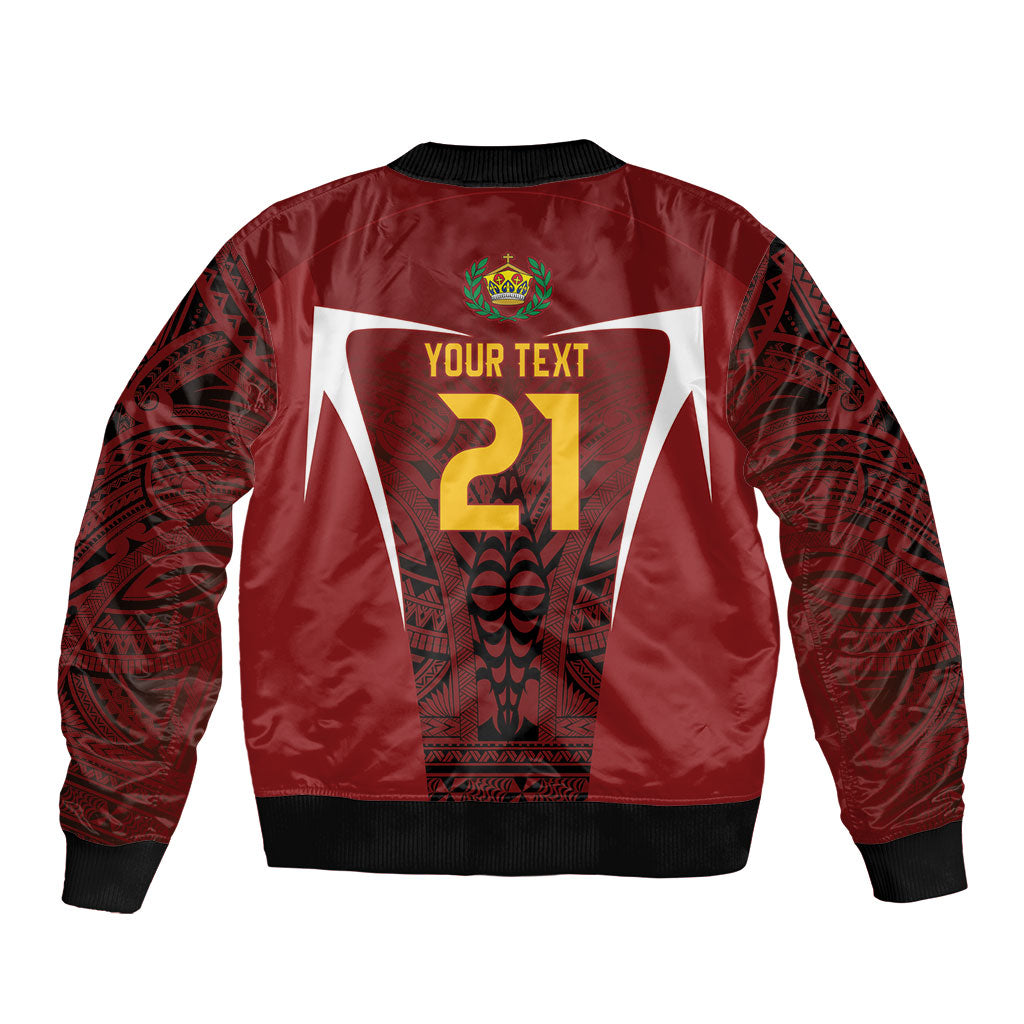 2026 Rugby Nations Series Custom Tonga Ikale Tahi Sleeve Zip Bomber Jacket LT9 - Polynesian Pride