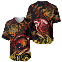 New Zealand Baseball Jersey Aotearoa Kiwi Bird Maori Fern Tattoo Arty LT9 - Polynesian Pride