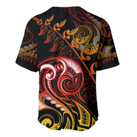 New Zealand Baseball Jersey Aotearoa Manaia Maori Fern Tattoo Arty LT9 - Polynesian Pride