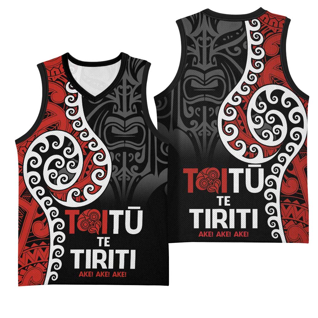 Honour The Treaty New Zealand Basketball Jersey Toitu Te Tiriti Ake Ake Ake LT9 - Polynesian Pride