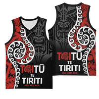 Honour The Treaty New Zealand Basketball Jersey Toitu Te Tiriti Ake Ake Ake LT9 - Polynesian Pride