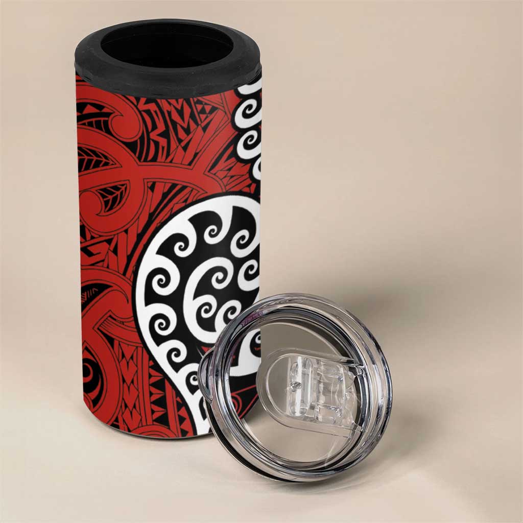 Honour The Treaty New Zealand 4 in 1 Can Cooler Tumbler Toitu Te Tiriti Ake!Ake!Ake! LT9 - Polynesian Pride