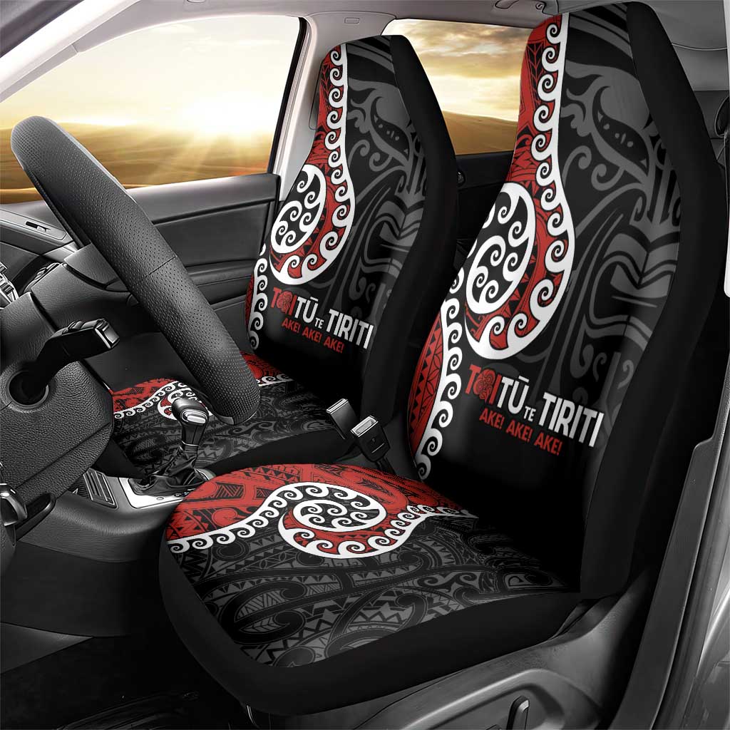 Honour The Treaty New Zealand Car Seat Cover Toitu Te Tiriti Ake!Ake!Ake! LT9 - Polynesian Pride
