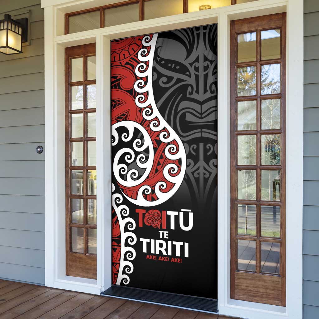Honour The Treaty New Zealand Door Cover Toitu Te Tiriti Ake Ake Ake LT9 - Polynesian Pride