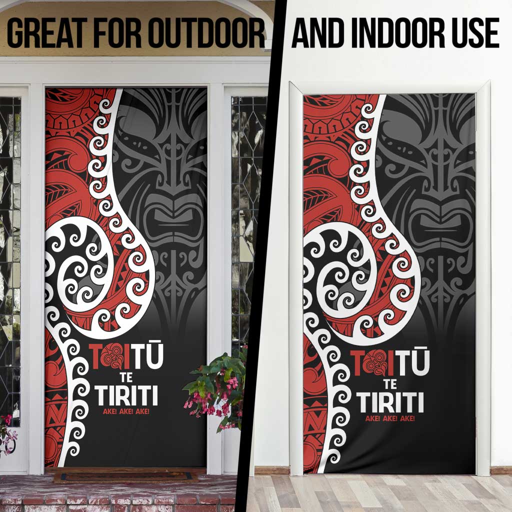 Honour The Treaty New Zealand Door Cover Toitu Te Tiriti Ake Ake Ake LT9 - Polynesian Pride