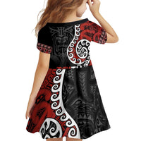 Honour The Treaty New Zealand Family Matching Off Shoulder Short Dress and Hawaiian Shirt Toitu Te Tiriti Ake!Ake!Ake! LT9 - Polynesian Pride