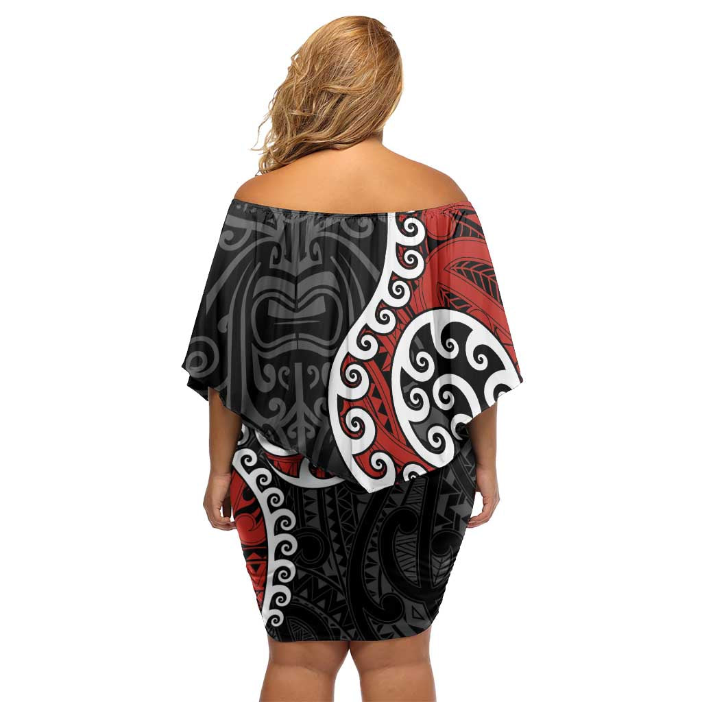 Honour The Treaty New Zealand Family Matching Off Shoulder Short Dress and Hawaiian Shirt Toitu Te Tiriti Ake!Ake!Ake! LT9 - Polynesian Pride