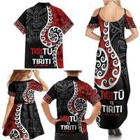 Honour The Treaty New Zealand Family Matching Summer Maxi Dress and Hawaiian Shirt Toitu Te Tiriti Ake!Ake!Ake! LT9 - Polynesian Pride