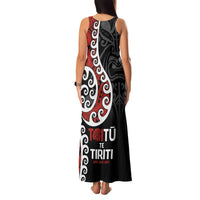 Honour The Treaty New Zealand Family Matching Tank Maxi Dress and Hawaiian Shirt Toitu Te Tiriti Ake!Ake!Ake! LT9 - Polynesian Pride