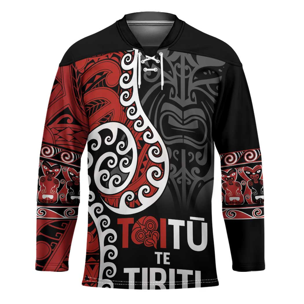 Honour The Treaty New Zealand Hockey Jersey Toitu Te Tiriti Ake Ake Ake - Polynesian Pride