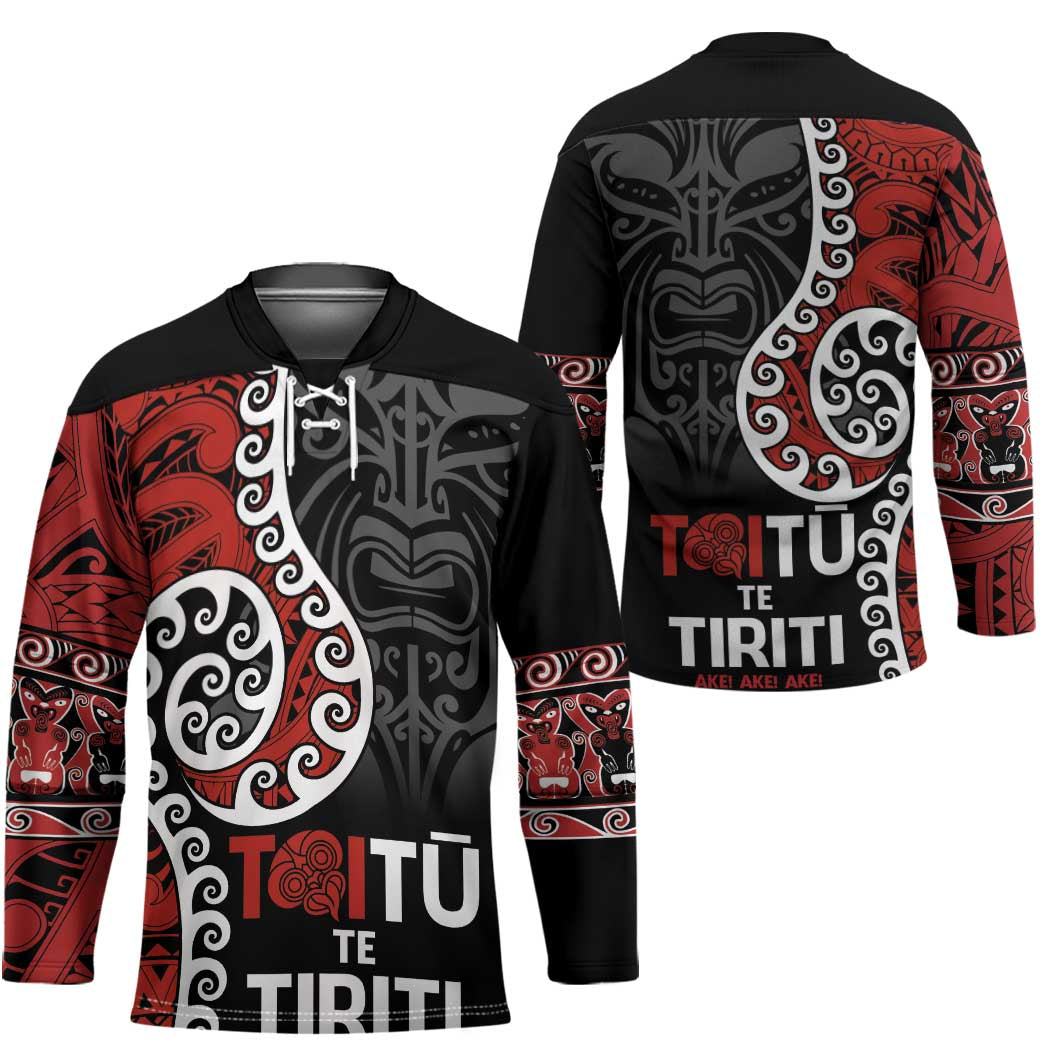 Honour The Treaty New Zealand Hockey Jersey Toitu Te Tiriti Ake Ake Ake LT9 - Polynesian Pride