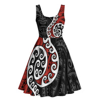 Honour The Treaty New Zealand Midi Dress Toitu Te Tiriti Ake Ake Ake LT9 - Polynesian Pride