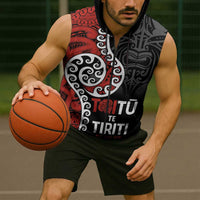 Honour The Treaty New Zealand Sleeveless Zip Hoodie Toitu Te Tiriti Ake Ake Ake LT9 - Polynesian Pride