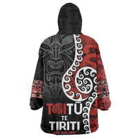 Honour The Treaty New Zealand Wearable Blanket Hoodie Toitu Te Tiriti Ake!Ake!Ake! LT9 - Polynesian Pride