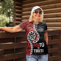 Honour The Treaty New Zealand Women Polo Shirt Toitu Te Tiriti Ake!Ake!Ake! LT9 - Polynesian Pride