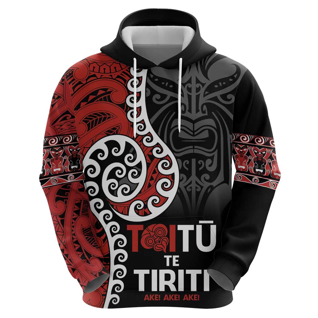 Honour The Treaty New Zealand Zip Hoodie Toitu Te Tiriti Ake!Ake!Ake! LT9 - Polynesian Pride