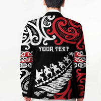 Honour The Treaty New Zealand Personalised Blazer Toitu Te Tiriti Half Fern Haka Dance LT9 - Polynesian Pride