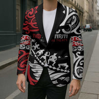 Honour The Treaty New Zealand Personalised Blazer Toitu Te Tiriti Half Fern Haka Dance LT9 - Polynesian Pride