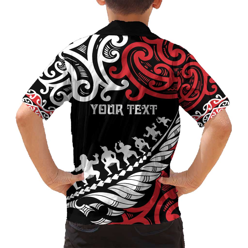 Honour The Treaty New Zealand Personalised Family Matching Puletasi and Hawaiian Shirt Toitu Te Tiriti Half Fern with Haka dance LT9 - Polynesian Pride
