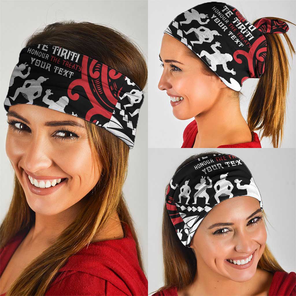 Honour The Treaty New Zealand Personalised Neck Gaiter Toitu Te Tiriti Half Fern Haka Dance LT9 - Polynesian Pride