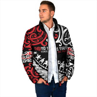 Honour The Treaty New Zealand Personalised Padded Jacket Toitu Te Tiriti Half Fern Haka Dance LT9 - Polynesian Pride