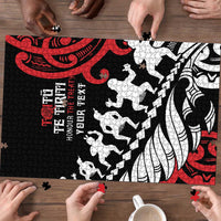 Honour The Treaty New Zealand Personalised Puzzle Toitu Te Tiriti Half Fern Haka Dance LT9 - Polynesian Pride