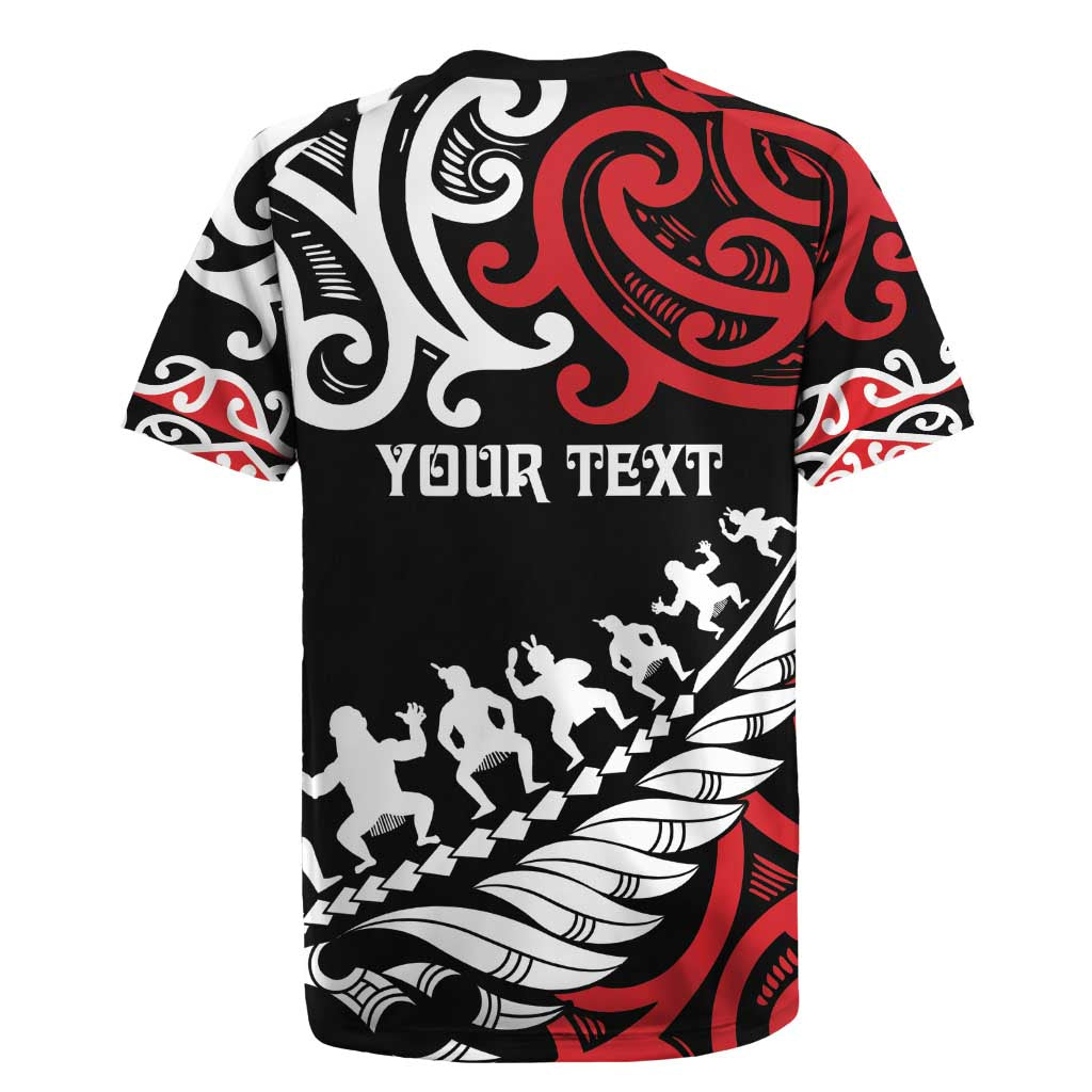 Honour The Treaty New Zealand Personalised Rugby Jersey Toitu Te Tiriti Half Fern with Haka dance LT9 - Polynesian Pride
